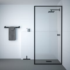 Linea Matte Black Image of Screen Shower GlassOutlet Linea