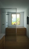 Linea Polished Chrome Image of Screen Shower GlassOutlet Linea