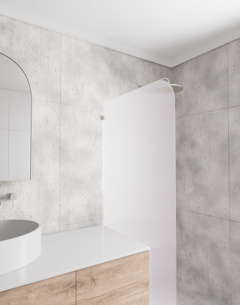 Narrow Reeded Image of Screen Shower GlassOutlet Narrow Reeded