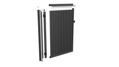 Quickscreen Pedestrian Gate Vertical Exploded Image of Gate VerticalSlat GlassOutlet QuickScreen 90