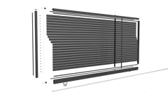 Quickscreen Sliding Gate Horizontal Exploded Image of Gate HorizontalSlat GlassOutlet QuickScreen 90