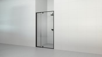Trilogy Inline Matte Black Image of Screen Shower GlassOutlet Trilogy Inline