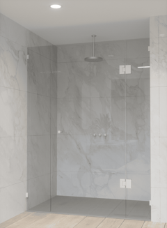 Trilogy Inline Polished Chrome Image of Screen Shower GlassOutlet Trilogy Inline