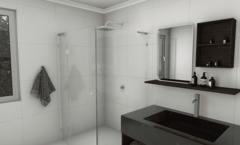 Trilogy LShape Polished Chrome Image of Screen Shower GlassOutlet Trilogy Lshape