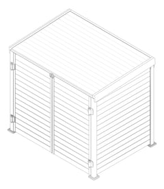 3D Documentation Image of Enclosure HorizontalSlat GlassOutlet QuickScreen 65