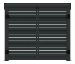 Front Image of Enclosure HorizontalSlat GlassOutlet QuickScreen 65