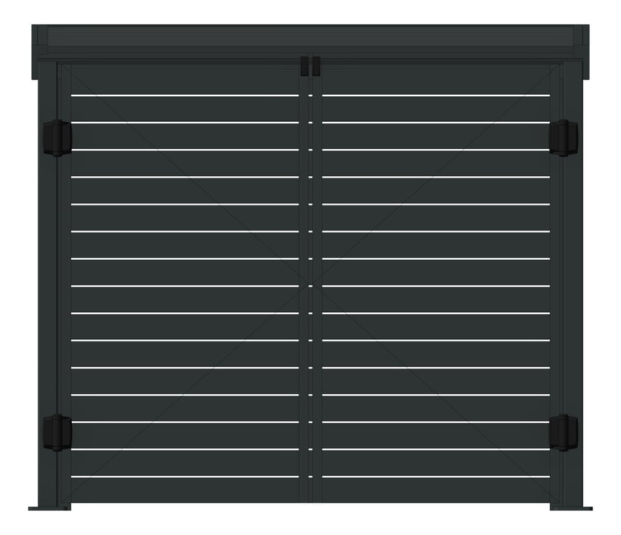 Front Image of Enclosure HorizontalSlat GlassOutlet QuickScreen 65