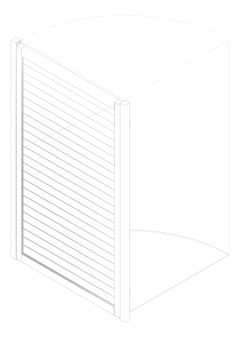3D Documentation Image of Gate HorizontalSlat GlassOutlet QuickScreen 65