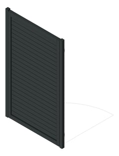 3D Shaded Image of Gate HorizontalSlat GlassOutlet QuickScreen 65