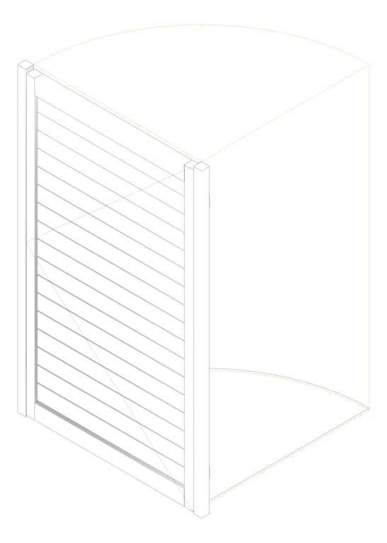 3D Documentation Image of Gate HorizontalSlat GlassOutlet QuickScreen 90