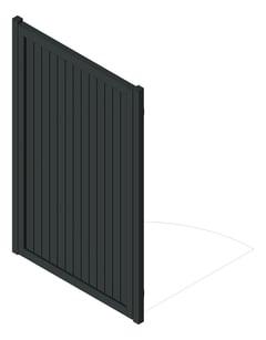 3D Shaded Image of Gate VerticalSlat GlassOutlet QuickScreen 65