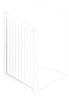 3D Documentation Image of Gate VerticalSlat GlassOutlet QuickScreen 90