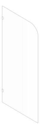 3D Documentation Image of Screen Shower GlassOutlet Narrow Reeded