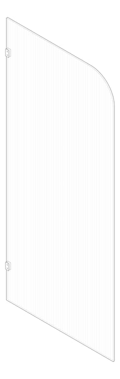 3D Documentation Image of Screen Shower GlassOutlet Narrow Reeded