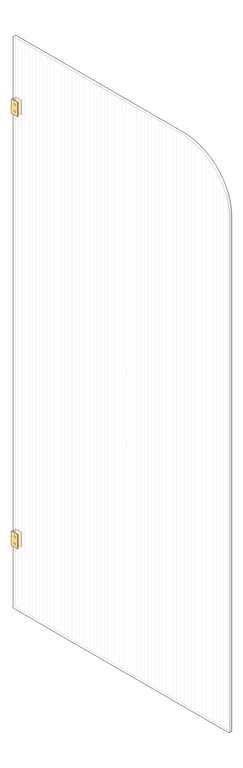 Image of Screen Shower GlassOutlet Narrow Reeded