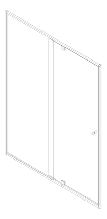 3D Documentation Image of Screen Shower GlassOutlet Trilogy Inline