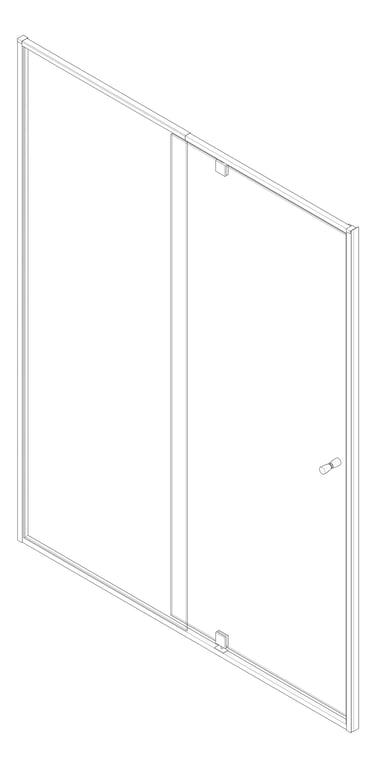 3D Documentation Image of Screen Shower GlassOutlet Trilogy Inline