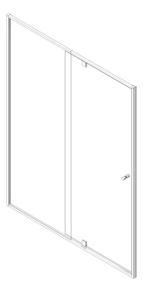 3D Shaded Image of Screen Shower GlassOutlet Trilogy Inline