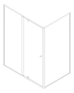 3D Documentation Image of Screen Shower GlassOutlet Trilogy Lshape