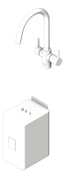 3D Shaded Image of Multitap Assembled InSinkErator 4in1Ambient Jshape