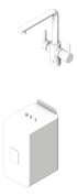 3D Shaded Image of Multitap Assembled InSinkErator 4in1Ambient Lshape