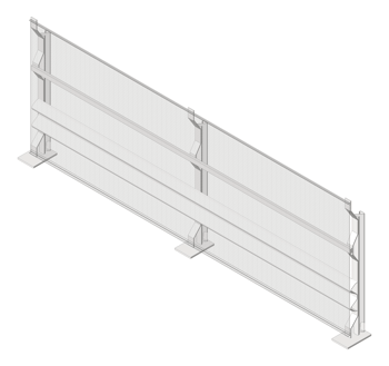 3D Shaded Image of Barrier Parking IngalCivil ZEEPark AntiClimbMesh