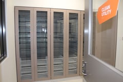 Barwon Health - Geelong Hospital 21.JPG Image of Cabinet Freestanding IntraSpace IntraMed Baskets 1Large 5Small 3Wire