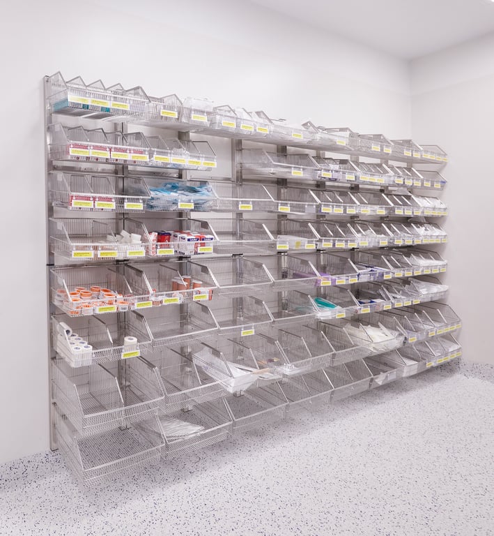 INTRASPACE_ADELAIDE_CALVARY__114.jpg Image of HookPost IntraSpace StainlessSteel 900H Basket
