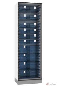 Tower_Cab_INTM-4-600-2-1.jpg Image of Cabinet Freestanding IntraSpace IntraMed Baskets 1Large 5Small 3Wire