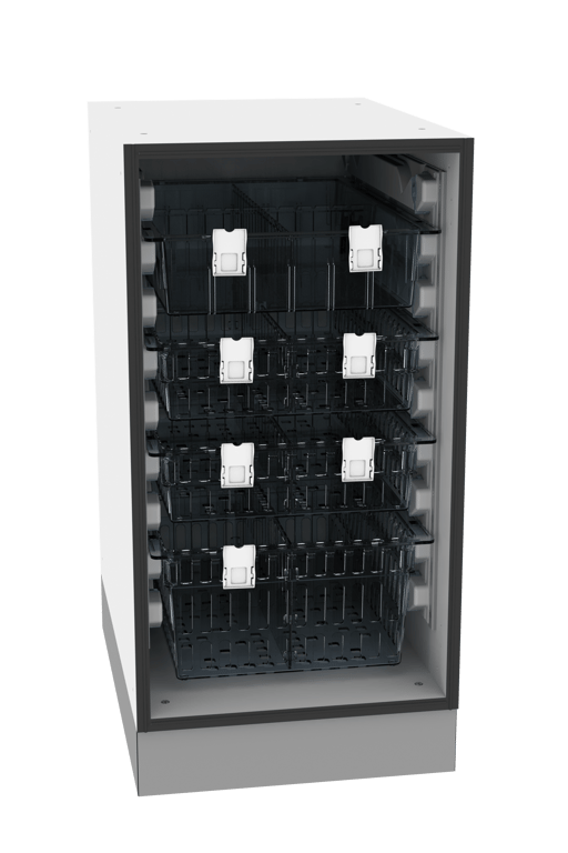 Under_Bench_Narrow.png Image of Cabinet UnderBench IntraSpace IntraMed Baskets 1Large 3Small