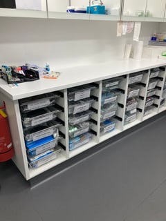 Underbench Cabinet Wire Baskets.jpeg Image of Cabinet UnderBench IntraSpace Clinical IntraMed Baskets Wire 3Large