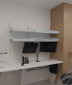 Wall Mount Pharmacy Shelving.jpg Image of Shelving WallMount IntraSpace IntraMed Pharmacy Overhead