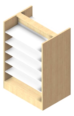 3D Presentation Image of Shelving Library IntraSpace Convertible Mobile