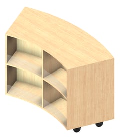 3D Presentation Image of Shelving Library IntraSpace Wave 2Tier