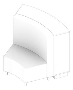 3D Documentation Image of Shelving Library IntraSpace Wave 3Tier Seating