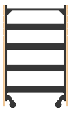 Front Image of Shelving Library Intraspace Metal Mobile