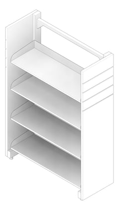 3D Documentation Image of Shelving Library Intraspace Metal SingleSided