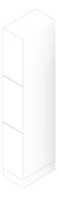 3D Documentation Image of Locker Laminate IntraSpace Traditional 3Door
