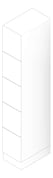 3D Documentation Image of Locker Laminate IntraSpace Traditional 5Door
