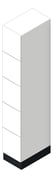 3D Shaded Image of Locker Laminate IntraSpace Traditional 5Door