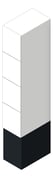 3D Shaded Image of Locker Laminate IntraSpace Traditional HighBase 4Door