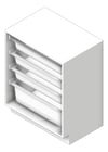 3D Shaded Image of Cabinet UnderBench IntraSpace Clinical IntraMed Baskets Wire 1Large 3Small