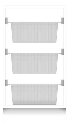 Front Image of Cabinet UnderBench IntraSpace Clinical IntraMed Baskets Wire 3Large
