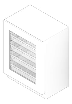 3D Documentation Image of Cabinet UnderBench IntraSpace IntraMed Baskets 5Small