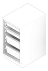 3D Documentation Image of Cabinet UnderBench IntraSpace IntraMed Baskets Wire 2Large 2Small