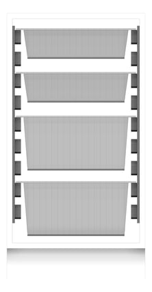 Front Image of Cabinet UnderBench IntraSpace IntraMed Baskets Wire 2Large 2Small