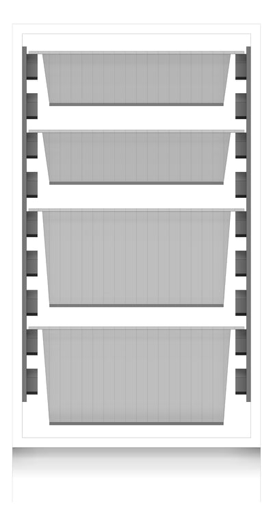 Front Image of Cabinet UnderBench IntraSpace IntraMed Baskets Wire 2Large 2Small