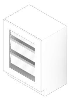 3D Documentation Image of Cabinet UnderBench IntraSpace IntraMed Baskets Wire 3Large