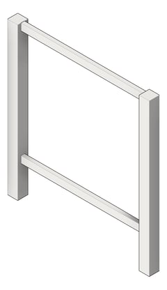 3D Shaded Image of HookPost IntraSpace StainlessSteel 450H