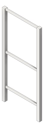 3D Shaded Image of HookPost IntraSpace StainlessSteel 900H